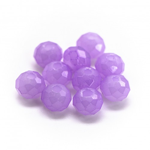 Бусины рондели 6*4мм, сиреневый полупрозрачный.